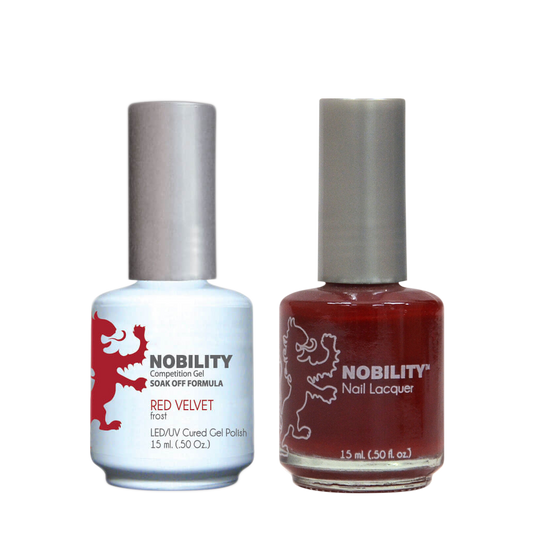 LeChat Nobility Gel & Polish Duo, NBCS024, Red Velvet, 0.5oz KK0906