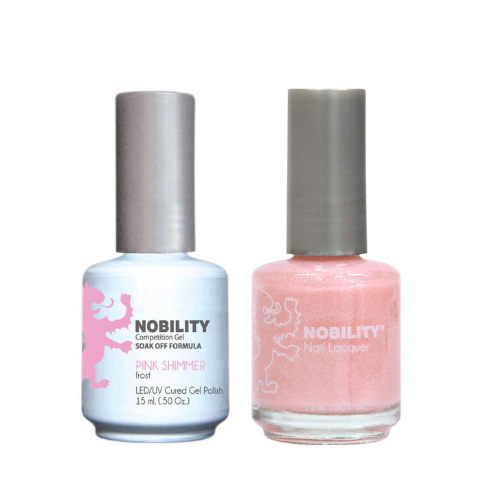 LeChat Nobility Gel & Polish Duo, NBCS025, Pink Shimmer, 0.5oz KK0917