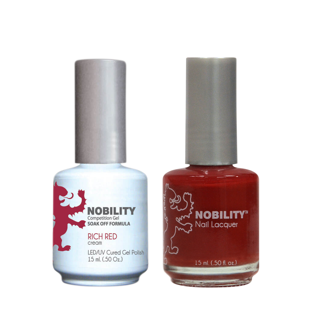 LeChat Nobility Gel & Polish Duo, NBCS031, Rich Red, 0.5oz KK0906