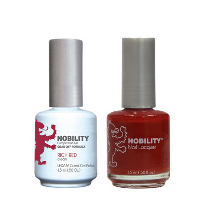 LeChat Nobility Gel & Polish Duo, NBCS031, Rich Red, 0.5oz KK0906