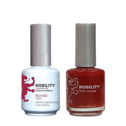 LeChat Nobility Gel & Polish Duo, NBCS031, Rich Red, 0.5oz KK0906