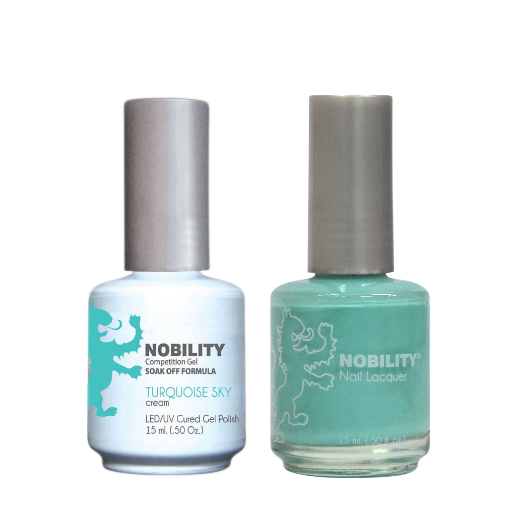 LeChat Nobility Gel & Polish Duo, NBCS039, Turquoise Sky, 0.5oz KK0906