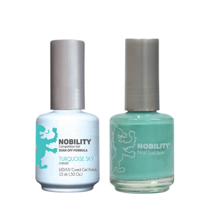 LeChat Nobility Gel & Polish Duo, NBCS039, Turquoise Sky, 0.5oz KK0906