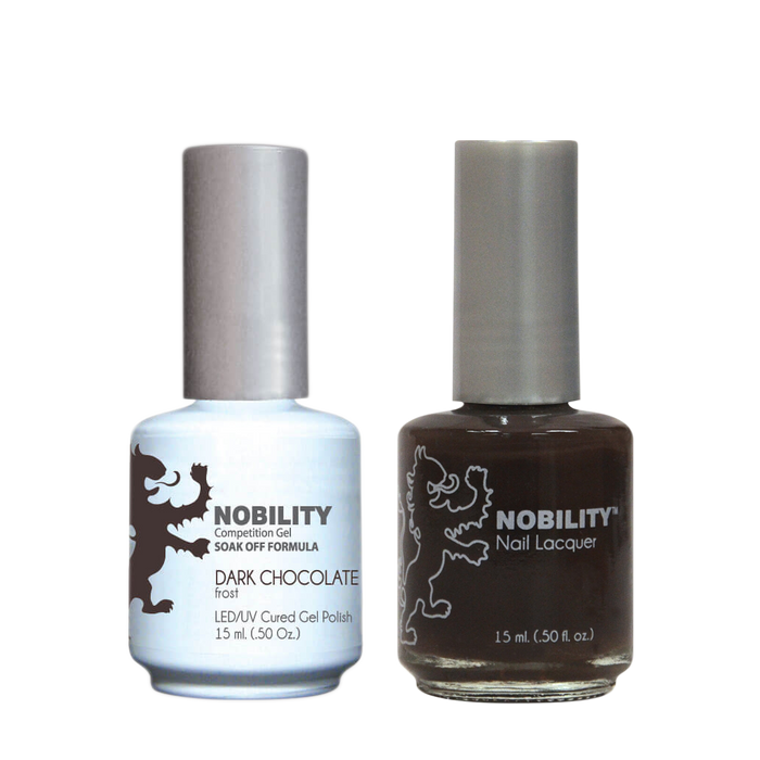 LeChat Nobility Gel & Polish Duo, NBCS040, Dark Chocolate, 0.5oz KK