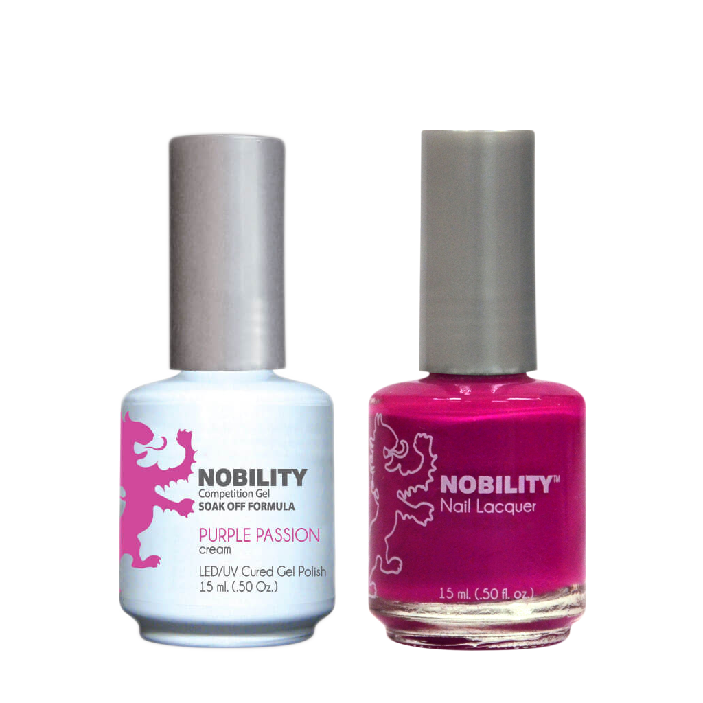 LeChat Nobility Gel & Polish Duo, NBCS054, Purple Passion, 0.5oz KK