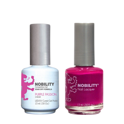 LeChat Nobility Gel & Polish Duo, NBCS054, Purple Passion, 0.5oz KK