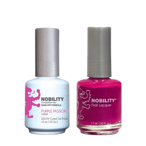 LeChat Nobility Gel & Polish Duo, NBCS054, Purple Passion, 0.5oz KK