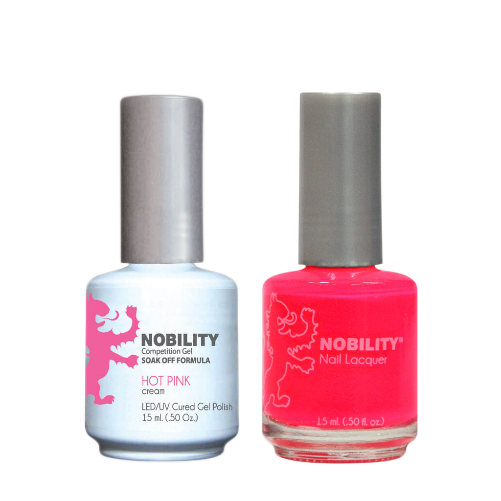 LeChat Nobility Gel & Polish Duo, NBCS055, Hot Pink, 0.5oz KK