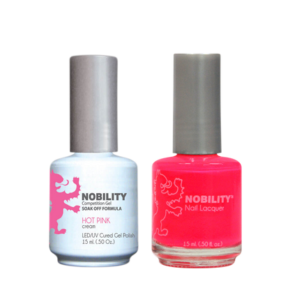 LeChat Nobility Gel & Polish Duo, NBCS055, Hot Pink, 0.5oz KK