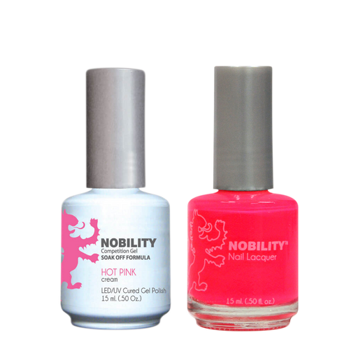 LeChat Nobility Gel & Polish Duo, NBCS055, Hot Pink, 0.5oz KK