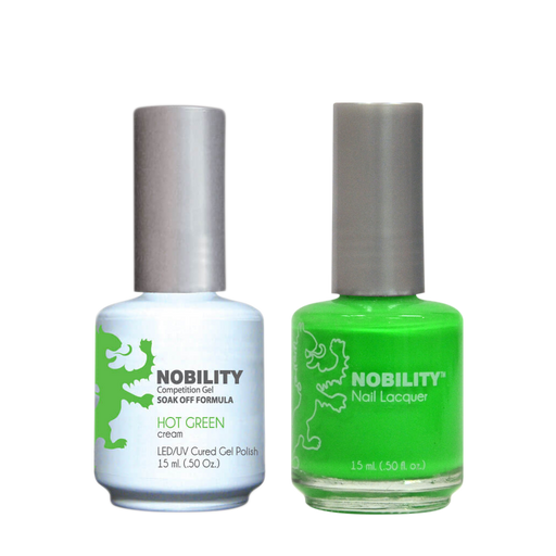 LeChat Nobility Gel & Polish Duo, NBCS056, Hot Green, 0.5oz KK