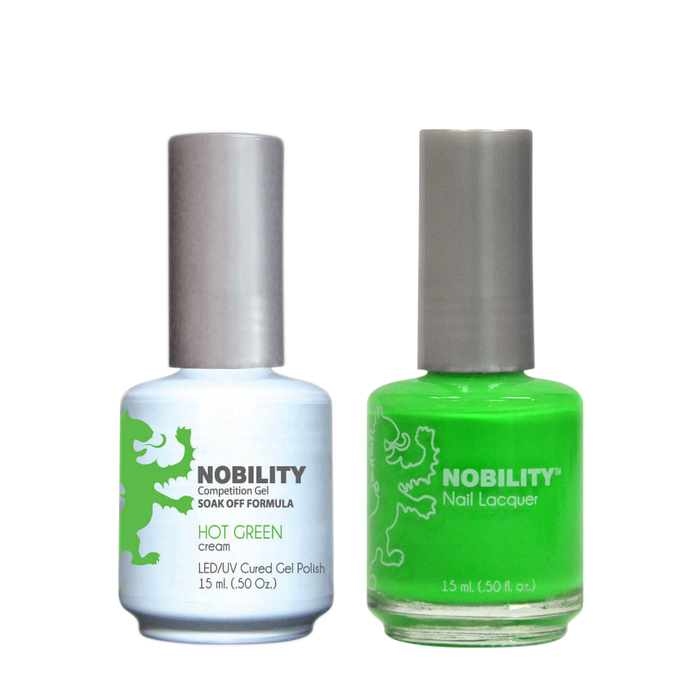 LeChat Nobility Gel & Polish Duo, NBCS056, Hot Green, 0.5oz KK