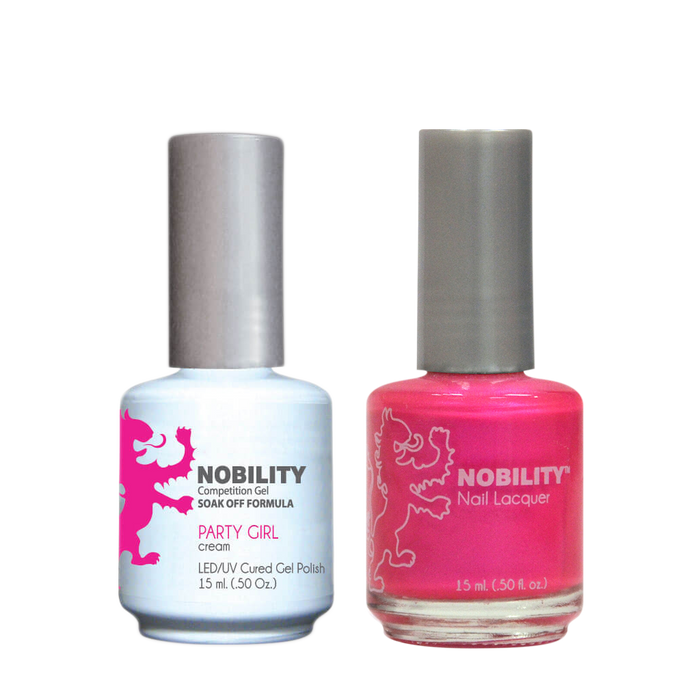 LeChat Nobility Gel & Polish Duo, NBCS062, Party Girl, 0.5oz KK0917