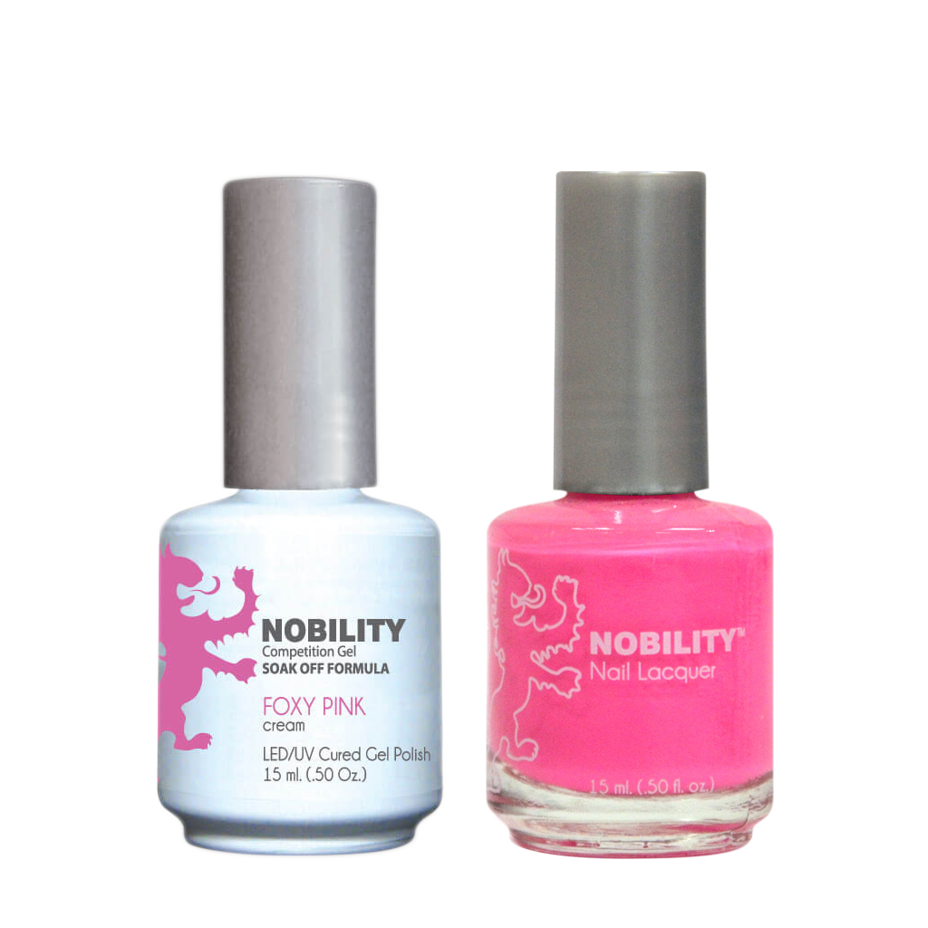 LeChat Nobility Gel & Polish Duo, NBCS065, Foxy Pink, 0.5oz KK