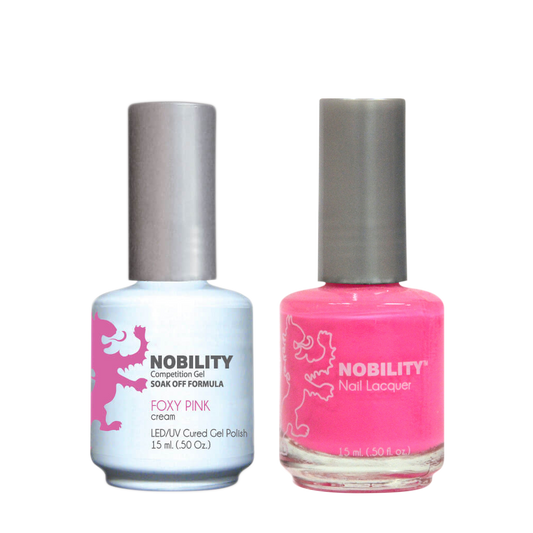 LeChat Nobility Gel & Polish Duo, NBCS065, Foxy Pink, 0.5oz KK