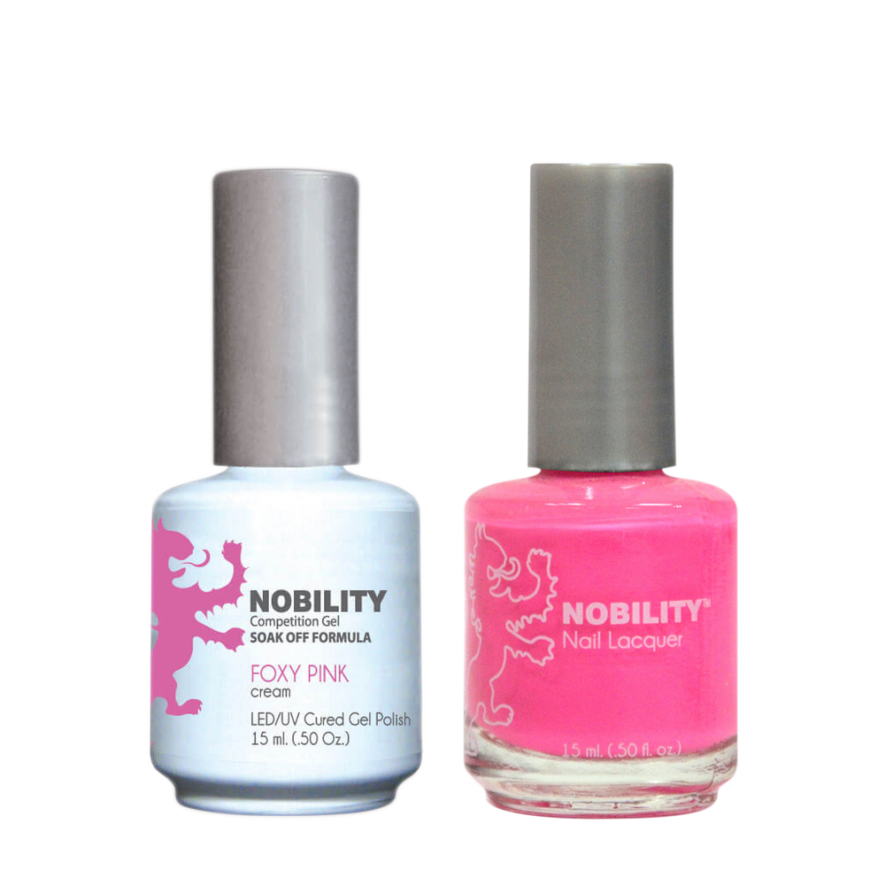 LeChat Nobility Gel & Polish Duo, NBCS065, Foxy Pink, 0.5oz KK