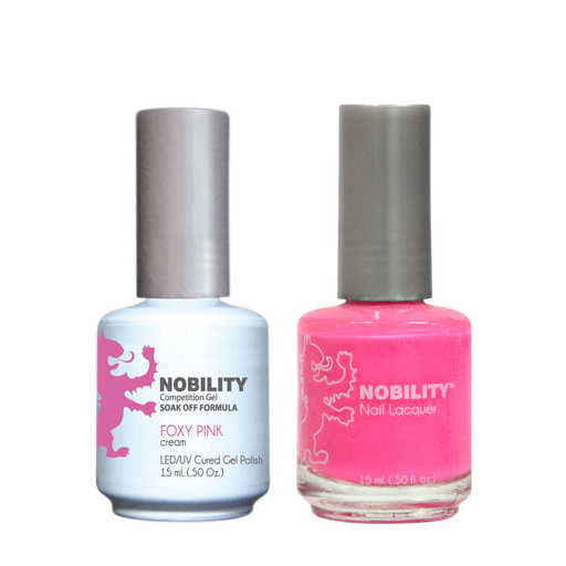 LeChat Nobility Gel & Polish Duo, NBCS065, Foxy Pink, 0.5oz KK