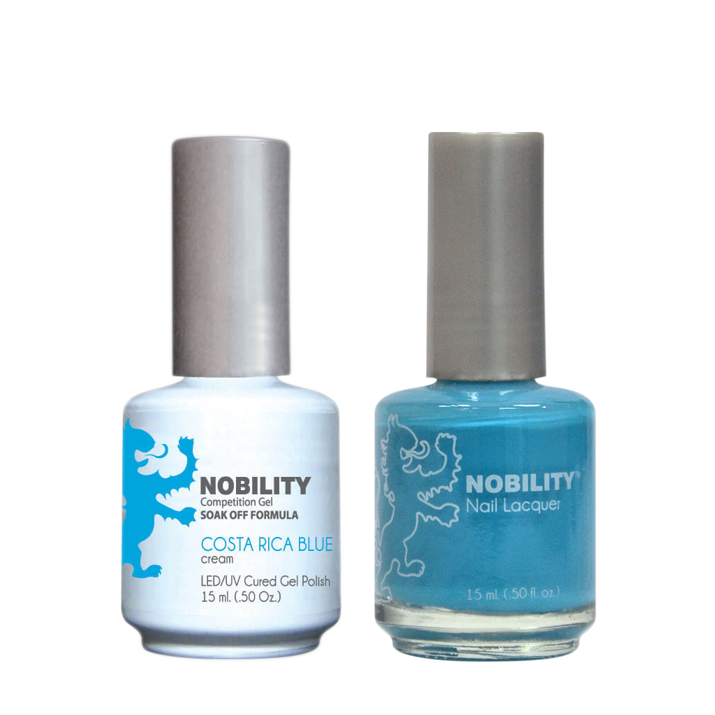 LeChat Nobility Gel & Polish Duo, NBCS073, Costa Rica Blue, 0.5oz KK0917