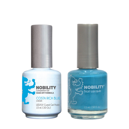 LeChat Nobility Gel & Polish Duo, NBCS073, Costa Rica Blue, 0.5oz KK0917