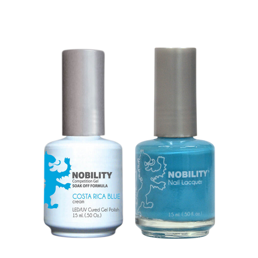 LeChat Nobility Gel & Polish Duo, NBCS073, Costa Rica Blue, 0.5oz KK0917