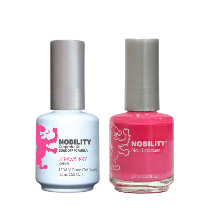 LeChat Nobility Gel & Polish Duo, NBCS075, Strawberry, 0.5oz KK0906