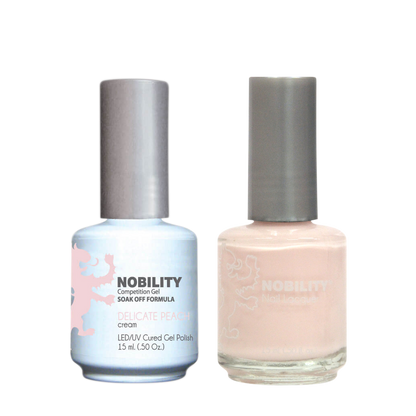 LeChat Nobility Gel & Polish Duo, NBCS078, Delicate Peach, 0.5oz KK0917