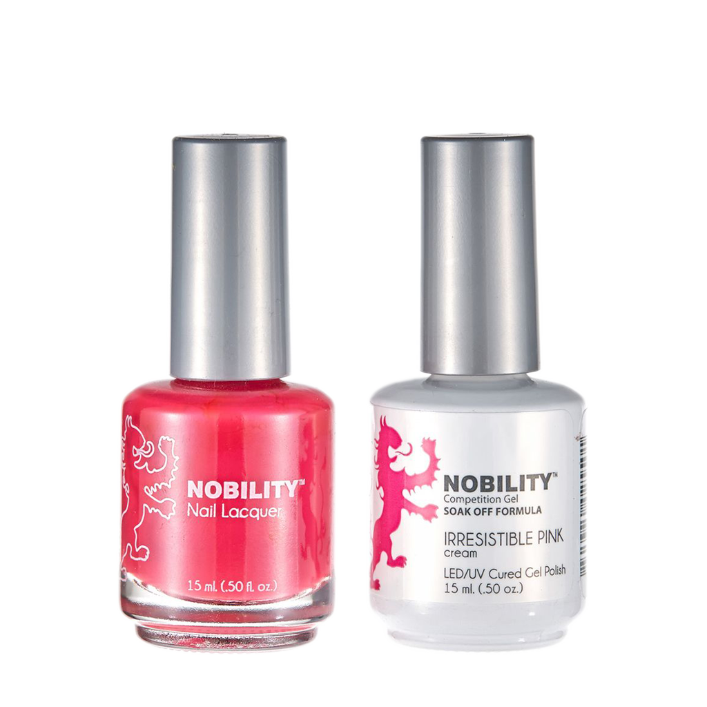 LeChat Nobility Gel & Polish Duo, NBCS100, Irresistible Pink, 0.5oz KK0917