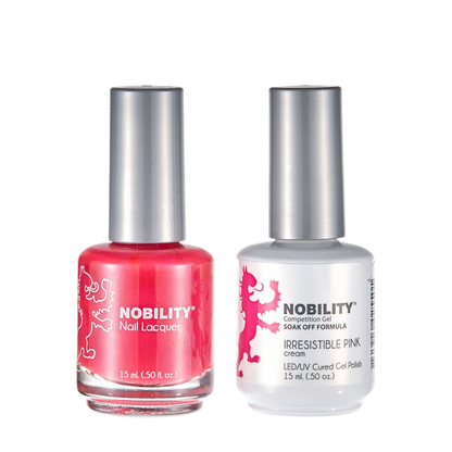 LeChat Nobility Gel & Polish Duo, NBCS100, Irresistible Pink, 0.5oz KK0917