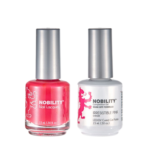 LeChat Nobility Gel & Polish Duo, NBCS100, Irresistible Pink, 0.5oz KK0917