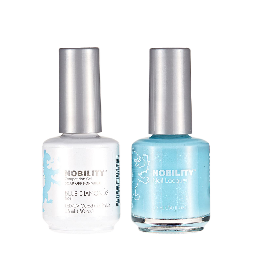 LeChat Nobility Gel & Polish Duo, NBCS105, Blue Diamonds, 0.5oz KK