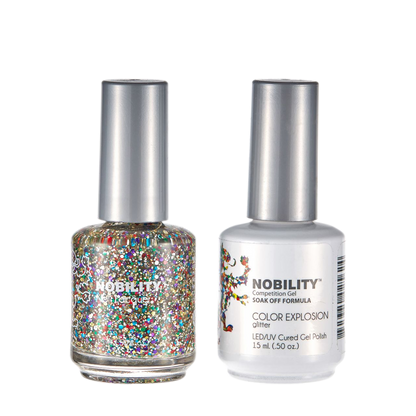 LeChat Nobility Gel & Polish Duo, NBCS112, Color Explosion, 0.5oz KK