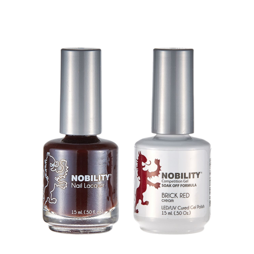 LeChat Nobility Gel & Polish Duo, NBCS157, Brick Red, 0.5oz KK