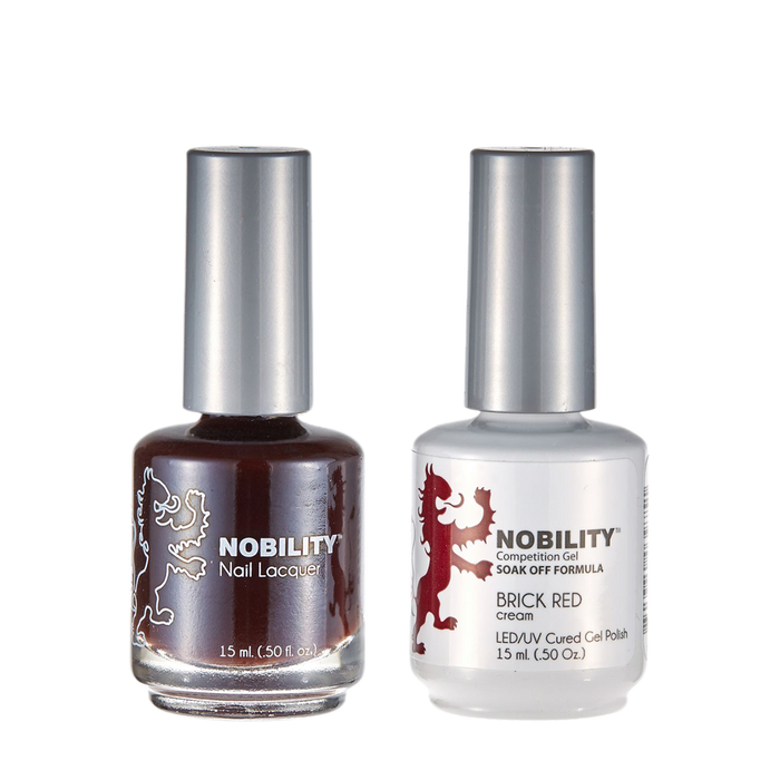 LeChat Nobility Gel & Polish Duo, NBCS157, Brick Red, 0.5oz KK