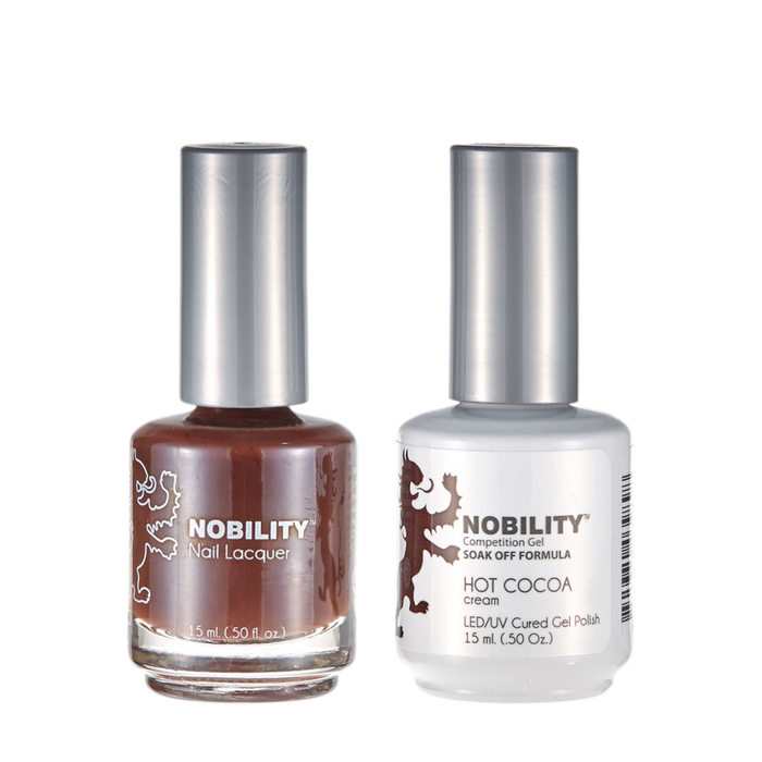 LeChat Nobility Gel & Polish Duo, NBCS171, Hot Cocoa, 0.5oz KK