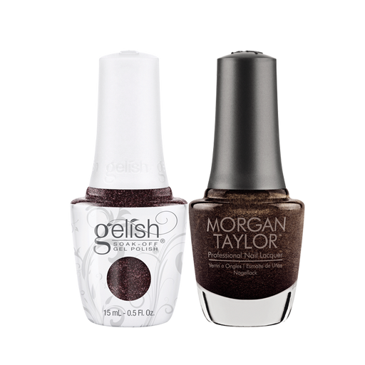 Gelish Gel Polish & Morgan Taylor Nail Lacquer, Now You See Me / Whose Cider Are You On?, 0.5oz, 1110943 + 50141