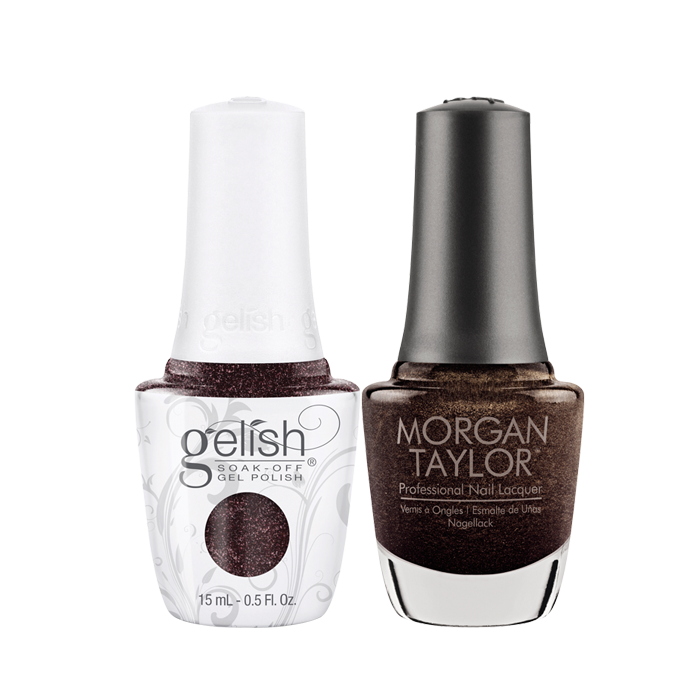 Gelish Gel Polish & Morgan Taylor Nail Lacquer, Now You See Me / Whose Cider Are You On?, 0.5oz, 1110943 + 50141