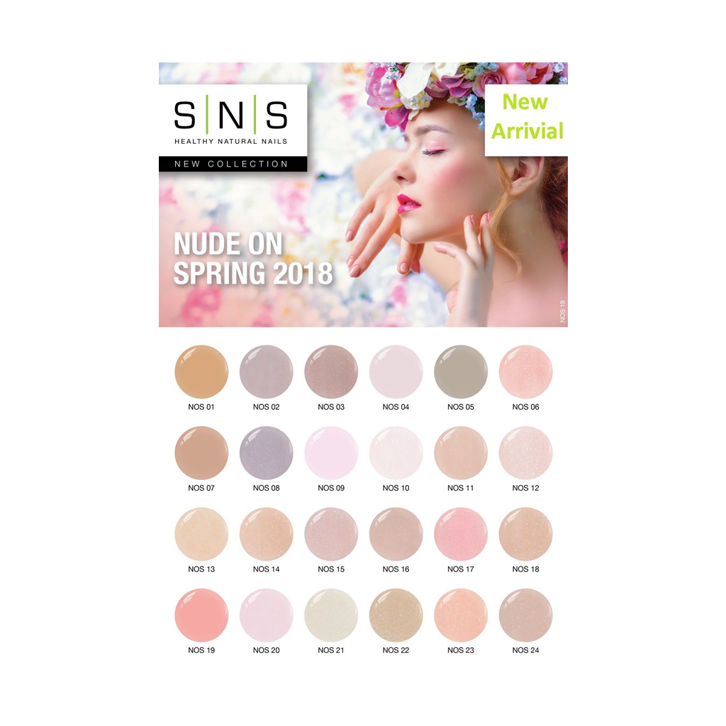 SNS Gelous Color Chart Flyer, Nude On Spring 2018 Collection, 1oz OK0328VD