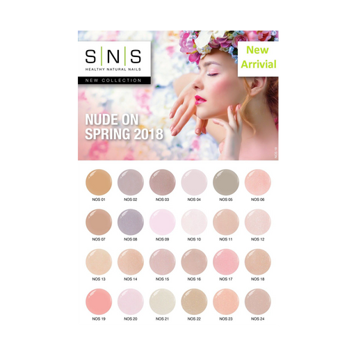 SNS Gelous Color Chart Flyer, Nude On Spring 2018 Collection, 1oz OK0328VD