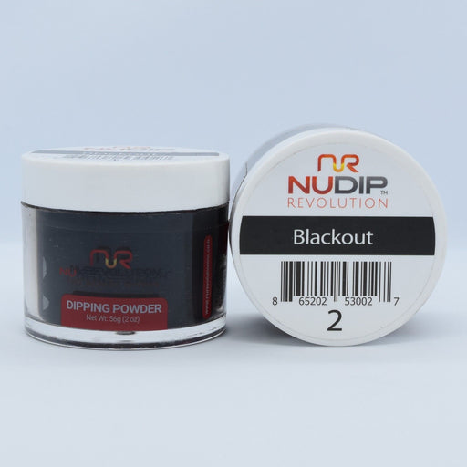 NuRevolution Dipping Powder, 002, Blackout, 2oz OK0502VD
