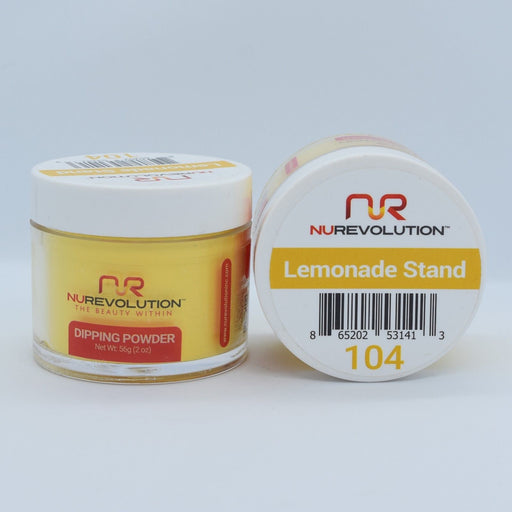 NuRevolution 3in1 Dipping Powder + Gel Polish + Nail Lacquer, 104, Lemonade Stand OK1129
