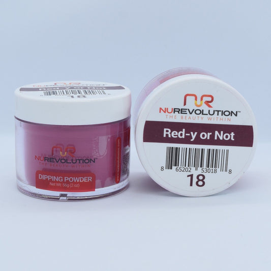 NuRevolution Dipping Powder, 018, Red-Y Or Not, 2oz OK0502VD