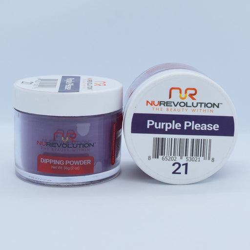 NuRevolution Dipping Powder, 021, Purple Please, 2oz OK0502VD