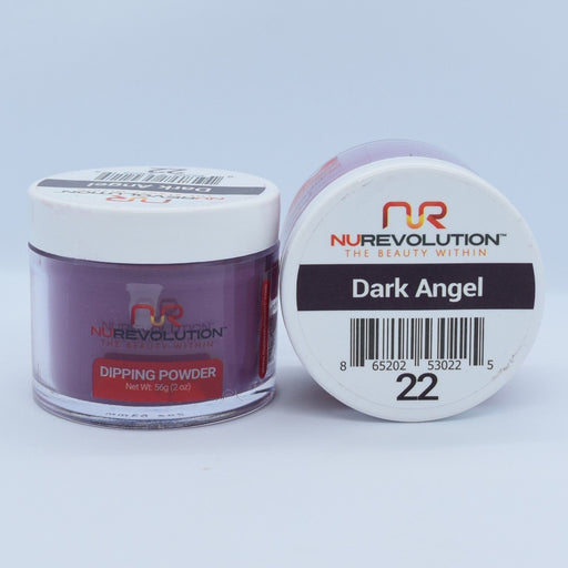 NuRevolution Dipping Powder, 022, Dark Angel, 2oz OK0502VD