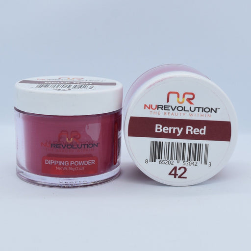 NuRevolution Dipping Powder, 042, Berry Red, 2oz OK0502VD