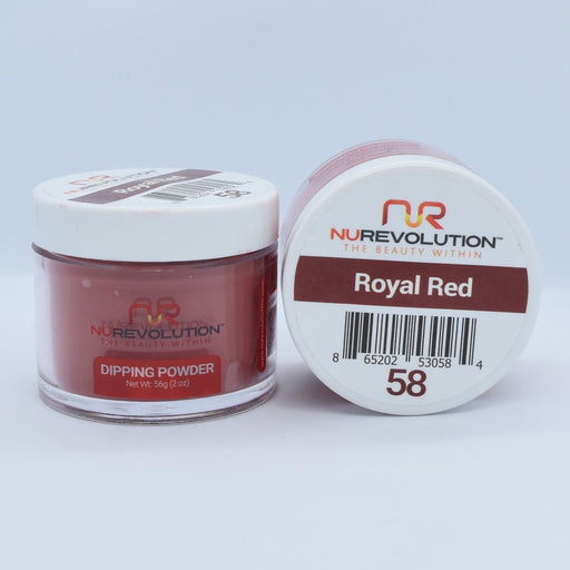 NuRevolution Dipping Powder, 058, Royal Red, 2oz OK0502VD