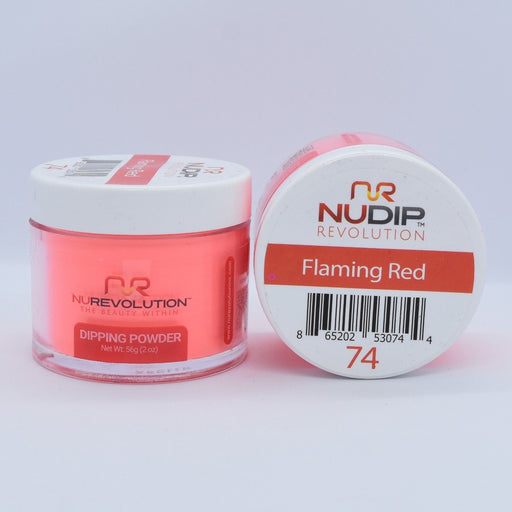 NuRevolution Dipping Powder, 074, Flaming Red, 2oz OK0502VD