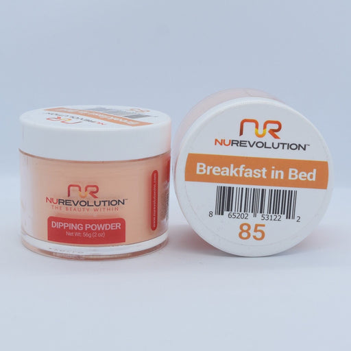 NuRevolution 3in1 Dipping Powder + Gel Polish + Nail Lacquer, 085, Breakfast In Bed OK1129