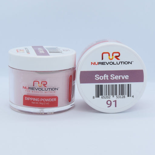 NuRevolution 3in1 Dipping Powder + Gel Polish + Nail Lacquer, 091, Soft Serve OK1129