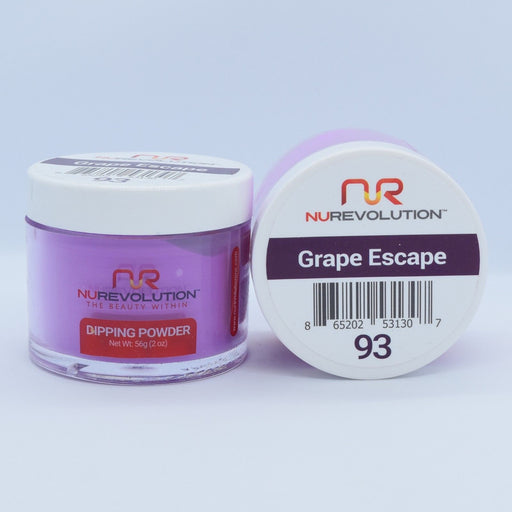 NuRevolution 3in1 Dipping Powder + Gel Polish + Nail Lacquer, 093, Grape Escape OK1129