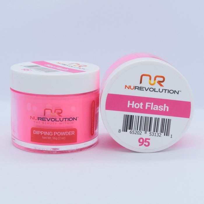 NuRevolution 3in1 Dipping Powder + Gel Polish + Nail Lacquer, 095, Hot Flash OK1129
